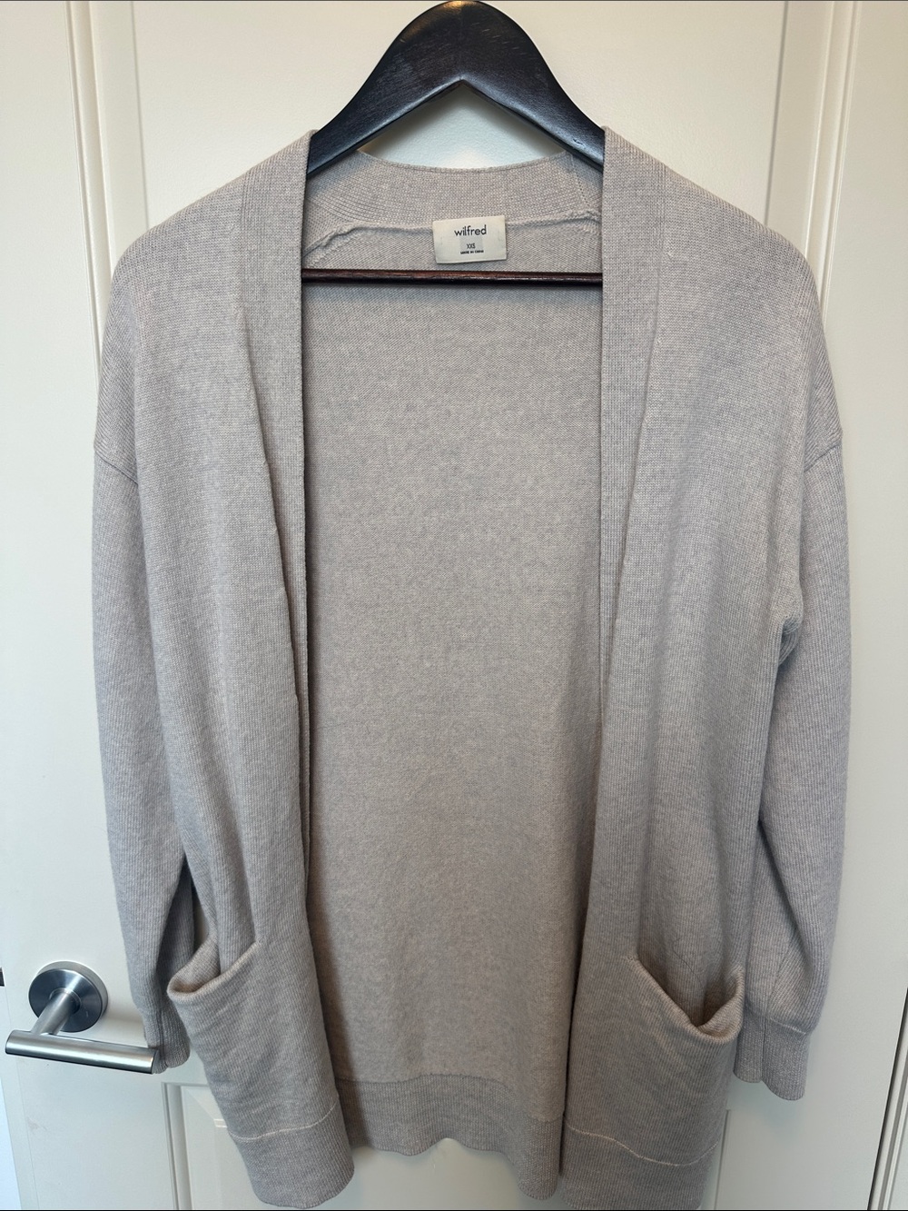 Wilfred Light Grey Open-Front Cardigan